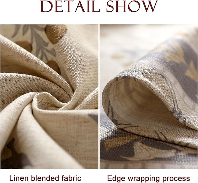 patdrea Designer Beige Extra Long Tablecloth for Rectangle Table,Elegant Linen Floral Pattern French Table Cloth,Decor Cover for Kitchen Dining Christmas,Thanksgiving,Party,67"x118"-Istana a