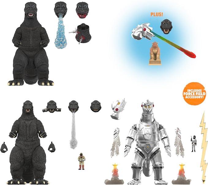 Super7 ULTIMATES! Godzilla '54-8" Toho Godzilla Action Figure with Accessories - Classic Movie Collectibles and Retro Toys