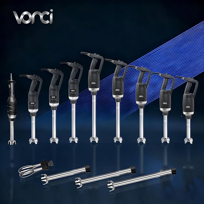 VONCI 14inch Commercial Immersion Blender Detachable Shaft, 350W, 500W & 750W Compatible, Stainless Steel Removable Shaft.