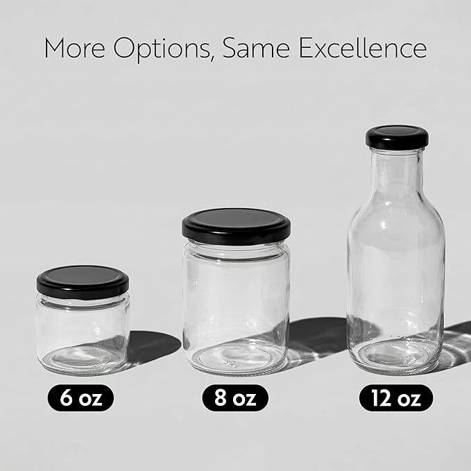 Restaurantware Pack Of 100 Glass Bottles 12 Oz Twist Lock Lid Small Bottles With Lids, Glass Bottle with Lids Durable Hot and Cold Friendly Clear Bottle for Storage, BPA-Free Mini Containers With Caps