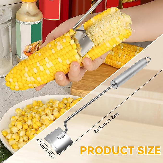 Corn Peeler,Stainless Steel Corn Stripping Tool,Corn Peeler for Corn on the Cob, Easy to Clean,Corn Cutter,Corn Cob Peeler as Gift for Women (2PCS)