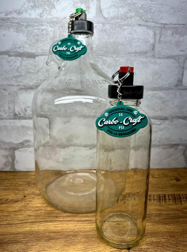 Kombucha.com Carbo-Caps: The Swingtop Slayer and Ultimate Carbonation System for Craft Beer & Kombucha Home Brewing. Viva La Revolución! (35 psi (Medium Carbonation), 12 Carbo-Caps + PRVs)