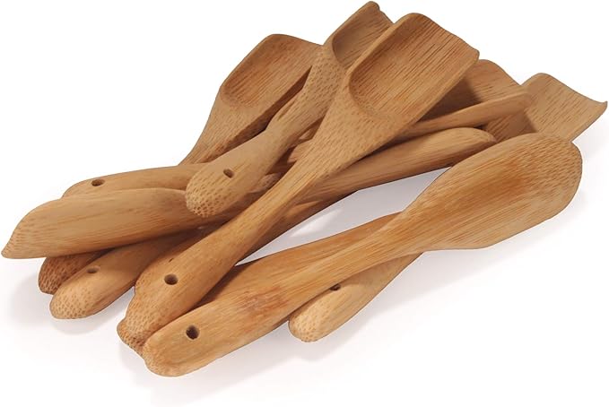 BambooMN - 4.7" Small Solid Bamboo Deep Scoop, 100pcs