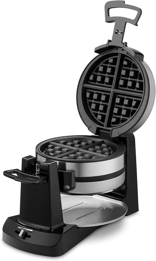 Cuisinart Double Flip Belgian Waffle Maker, WAF-F40NAS, Stainless Steel, Grey and Black