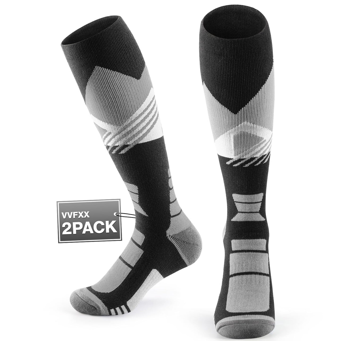 vvfxx Ski Socks, Cold Weather Socks for Snowboarding, Snow, Winter, Thermal Knee-high Warm Socks, Hunting