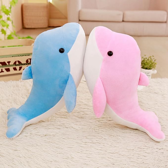 Dolphin Stuffed Animals Plush Pillows Soft Sea Animal Plush Dolls Stuffed Animal Plushies (Sky Blue-10.5Inch)