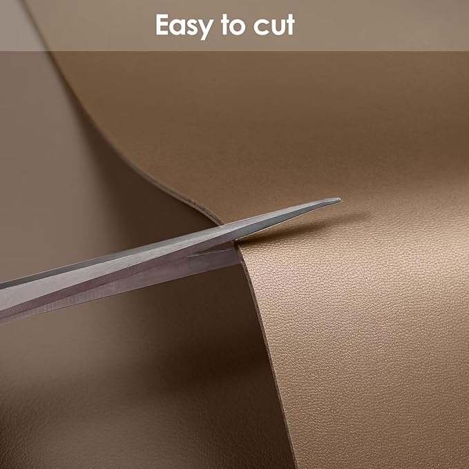 Leather Dresser Cover,1.8mm Thick,14x84 Inch,Dresser Protector Top,Dresser Top Protector,Dresser Cover Top,Dresser Top Cover,Dresser Cover Top for Bedroom.(Mud Color+Champagne Gold,14x84)
