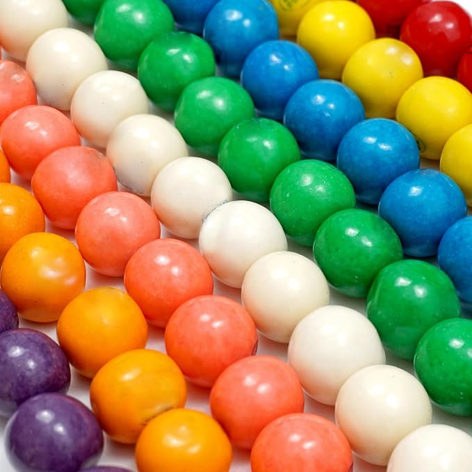 1 Inch Gumballs for Gumball Machine, Approx. 110 Pieces, 2lb Bulk Bag, Large Gumballs, Bubble Gum Balls Assorted Fruit Flavored Bubble Gum, Gumball Machine Refills
