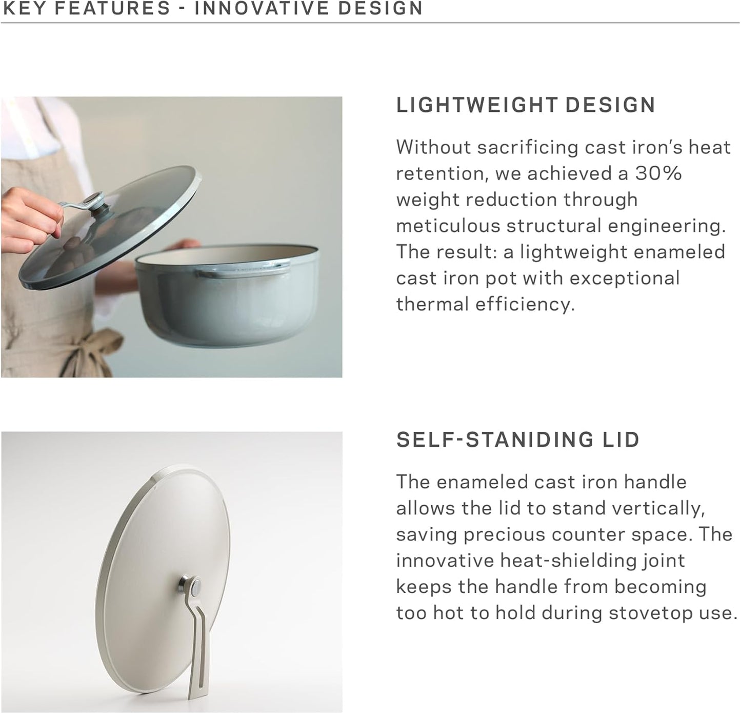 Vermicular Oven Pot 2.0 | Lightweight Enameled Cast Iron Pot | 22cm (3.7 Qt) | Non-Toxic | Induction-compatible | Dutch Oven | Made in Japan | Hazelnut Brown