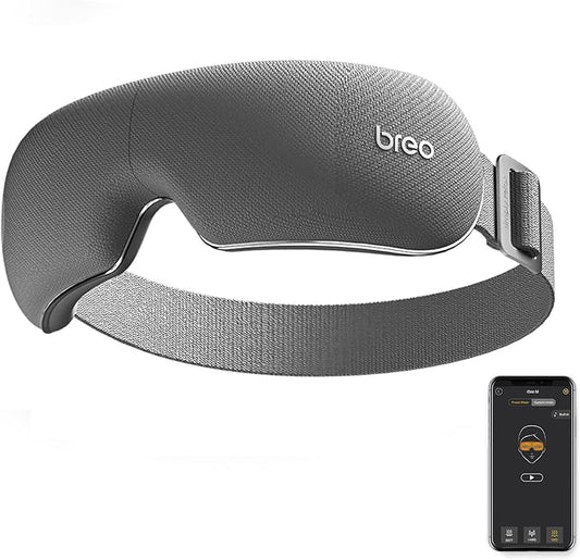 Breo iSeeM Eye Massager with Heat, Customizable Eye Massager Mask for Dry Eyes & Better Sleep, Bluetooth Music Eye Massager Gifts for Women Men, Mothers Day Gifts