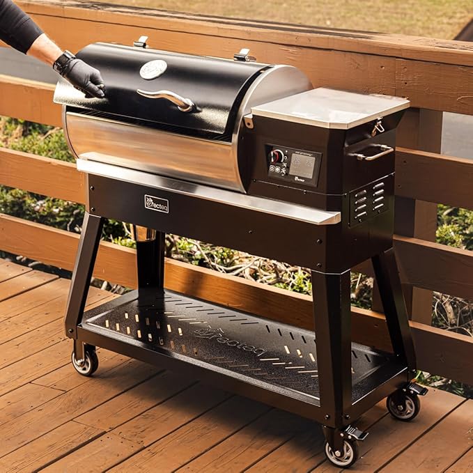 recteq Patio Legend 400 Pellet Smoker Grill with Wi-Fi & App Connectivity, Outdoor Smokers Grills Combo, Temp Range 180° to 700+°, Cover Included