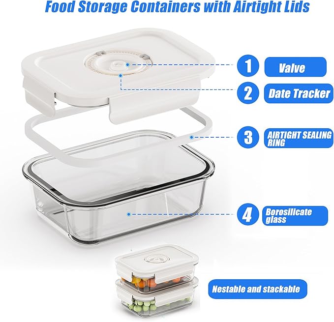 3 Containers, 10 Reusable Food Saver Sealer Bags,4 Sealing Clips,& 1 Electric pump, With electric pump, operation is more convenient