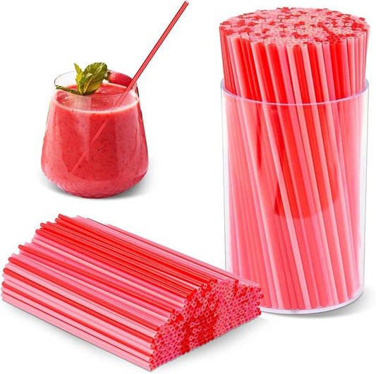 600 Pcs Coffee Stirrers Stir Sticks Set - Acrylic Stir Stick Holder Cocktail Bar Straws Drink Stirrers for Coffee Whiskey Disposable Drinking Straws Party Supplies(Red, Pink, Rose Red)