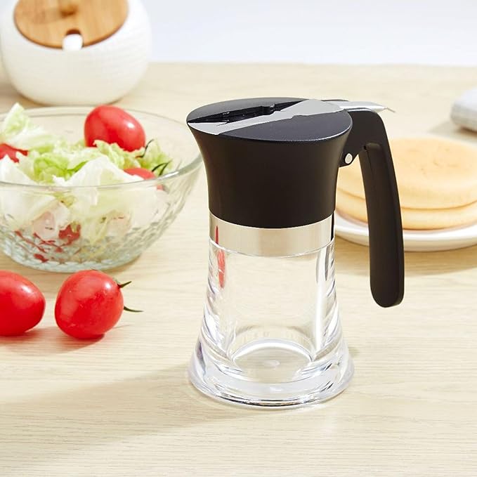 3.38Oz Honey Dispenser, No Drip Honey Jar Maple Syrup Dispenser Easy to Clean Olive Oil Dispenser with Handle Sugar Dispenser for Kitchen Cooking