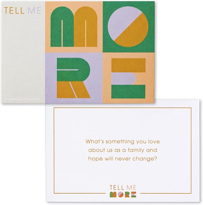 Tell Me More: Family Edition - A Family Conversation Starter Game of 52 Questions to Foster Communication and Deepen Connections