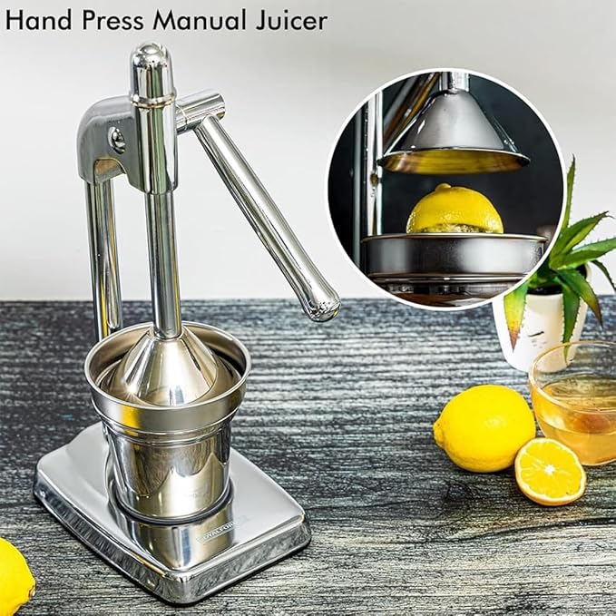 Cast Iron Juicer Hand Press, Manual Juicer Hand Press, Heavy Duty Countertop Lime Citrus Crush Machine for Oranges Lemons Limes, Easy to Clean, Home and Kitchen Essentials