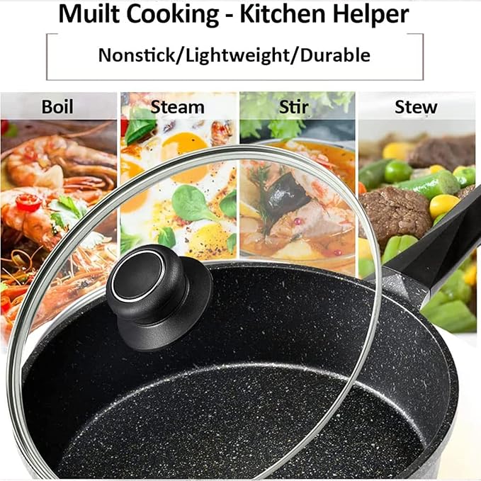 10 Inch Tempered Glass Lid Compatible with Lodge Skillets, Caraway Frying Pan, OXO Obsidian Fry Pan Skillet, Pan Lid, Pot Cover, Dutch Ovens and Other 10-10.25" Cookware