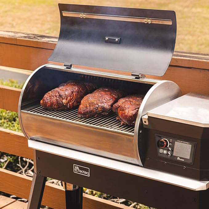 recteq Patio Legend 400 Pellet Smoker Grill with Wi-Fi & App Connectivity, Outdoor Smokers Grills Combo, Temp Range 180° to 700+°, Cover Included