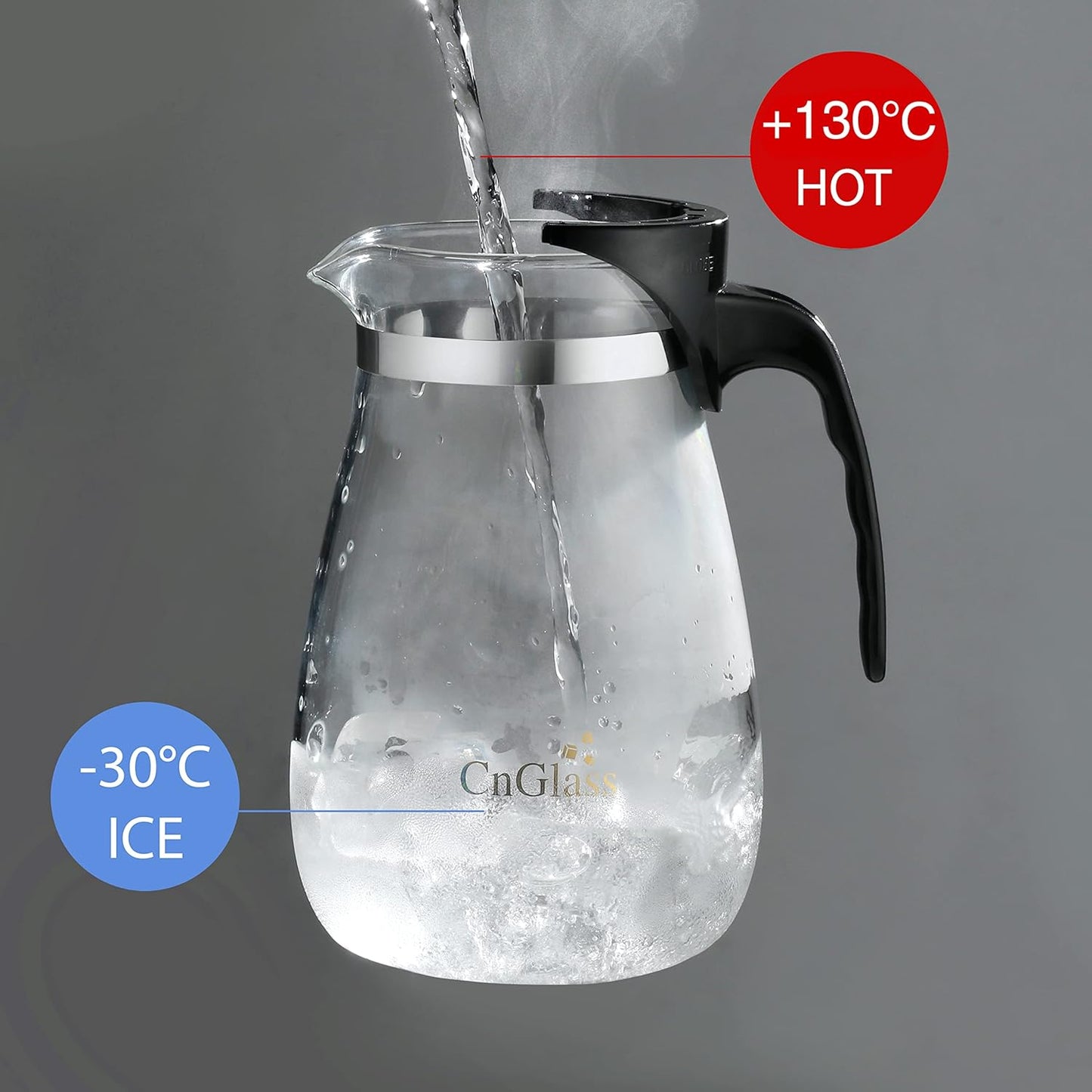 CNGLASS Glass Teapot with Removable Infuser,30.5oz Clear Tea Kettle with One Button Press to Filter the Tea Soup,Loose Leaf and Blooming Tea Maker