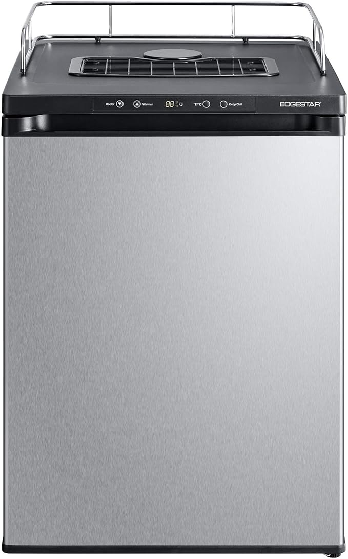 EdgeStar BR3002 24 Inch Wide Kegerator Conversion Refrigerator for Full Size Kegs with Deep Chill Mode - Black