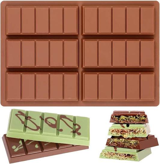 Chocolate Molds - Non-Stick Chocolate Bar Mold, Break Apart Chocolate Mold Food Grade Deep Mold For Tabs Chocolate Milk Snacks