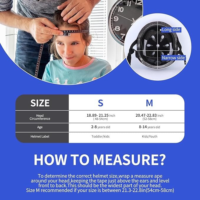 Kids Bike Helmet Adjustable Toddler Bike Helmets for Kids 2-5-8/8-14 Years with Knee Elbow Wrist Pads for GirlsBoys Youth Skateboard Bicycle Helmet for Scooter Roller Skating Balance Bike