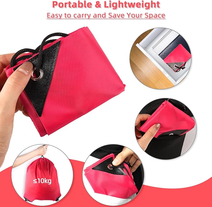 GoodtoU Drawstring Bags, Nylon Backpack Bulk Cinch Sack for Sport, Traveling, Team (60Pcs, Cherry)