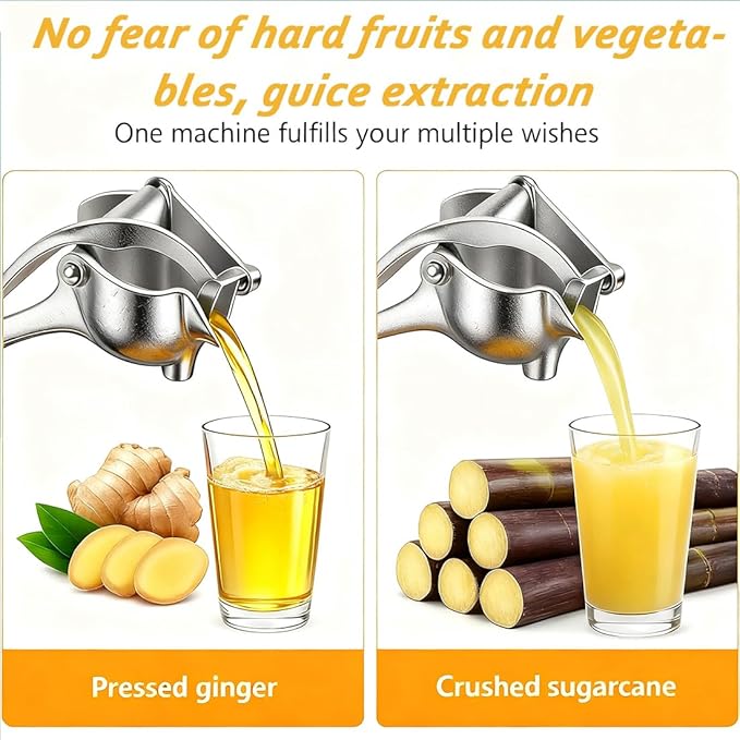 Hand Juicer Squeezer - Aluminum Alloy Fresh Fruit Juice Extractor, Fruit Juice Handheld Press Squeezer with Seed Filter, Heavy Duty Manual Hand Press Juicer for Citrus and Other Fruits (4PCS)