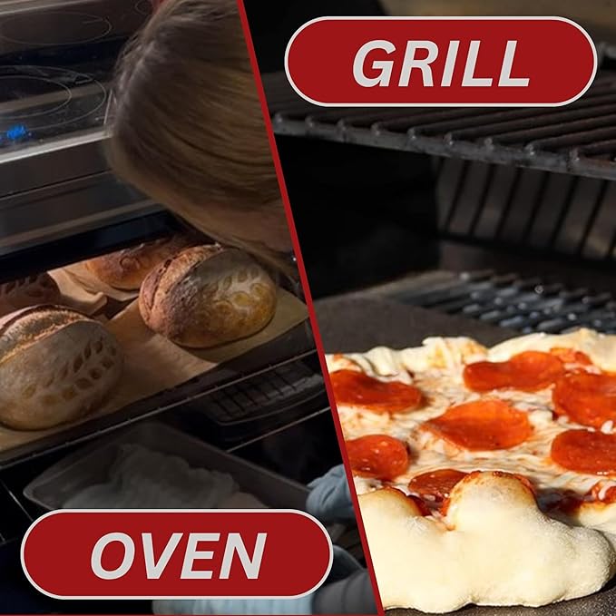 ThermiChef 16x16 Pizza Steel, 1/4" Thick, 17.6 lbs - Cooking Steel for Oven & Grill - Made in USA