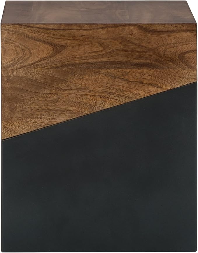 Signature Design by Ashley Trailbend Eclectic Accent End Table, Brown & Gunmetal
