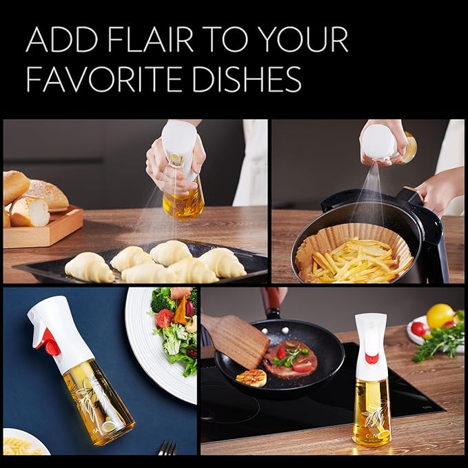 FLAIROSOL OLIVIA 130ML and 200ML Oil Sprayer for Cooking, Glass Olive Oil Sprayer