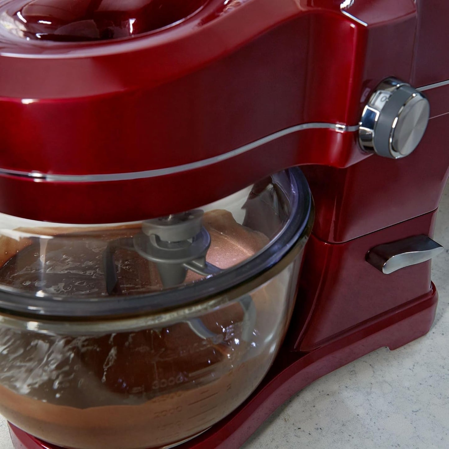 Kenmore 849083 Elite Ovation 49083 Exclusive Pour-In Top, 5 quart Tilt-Head Kitchen Stand Mixer, One Size, Red Burgundy