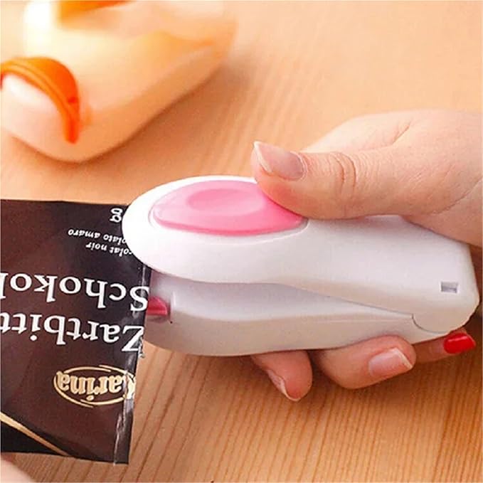 Kitchen Accessories Tools Mini Portable Food Clip Heat Sealing Machine Sealer Home Snack Bag(Blue -1)