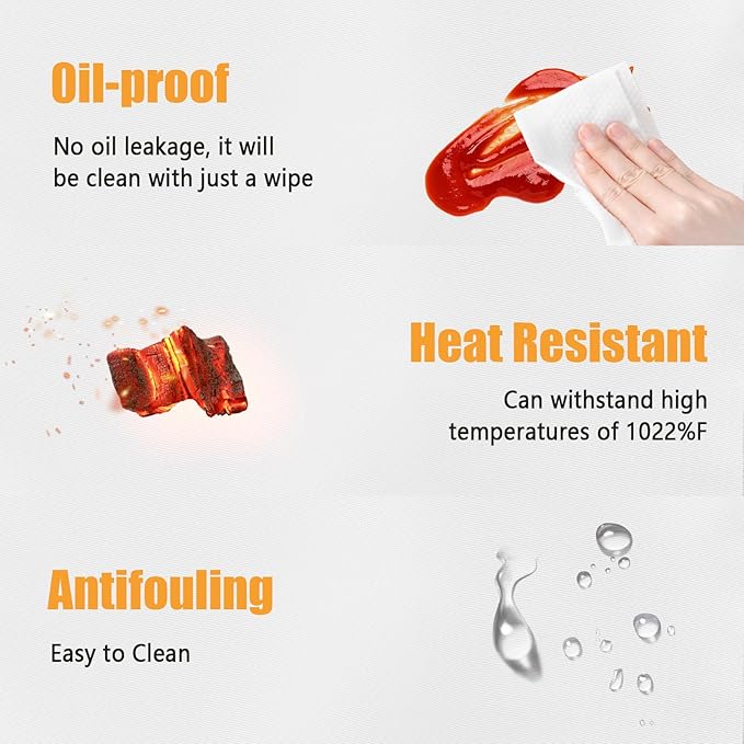 Heat Proof Mat for Air Fryer, Oven, Coffee Maker, 16x24in Heat Resistant Pad for Kitchen Countertop, Protective Mat for Quartz Counter, Appliance Mat Accessories