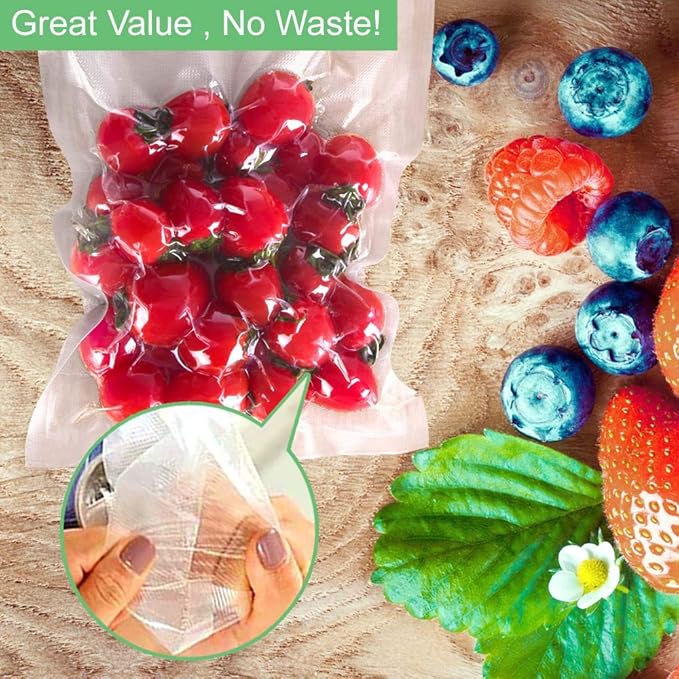 O2frepak 6Pack 8"x20'(3Rolls) and 11"x20' (3Rolls) Rolls Vacuum Sealer Bags Rolls with BPA Free,Heavy Duty Vacuum Sealer Storage Bags Rolls,Cut to Size Roll,Great for Sous Vide Cooking
