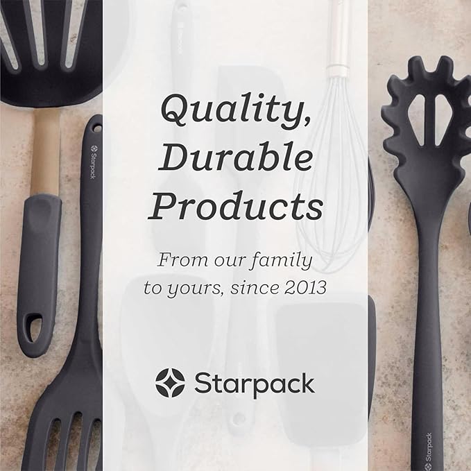 StarPack 'Scrape & Stir' Silicone Spatula Set (4 Pcs) - Heat Resistant Spatula Set 600°F - Food Grade Kitchen Spatulas - Nonstick Silicone Baking & Cooking Spatula - Rubber Spatulas for Kitchen Use