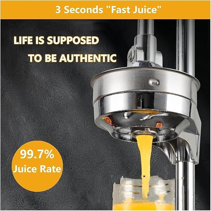 Heavy-Duty Professional Citrus Juicer, Kitchen Juice Squeezer, Easy-to-Clean, Stainless Steel