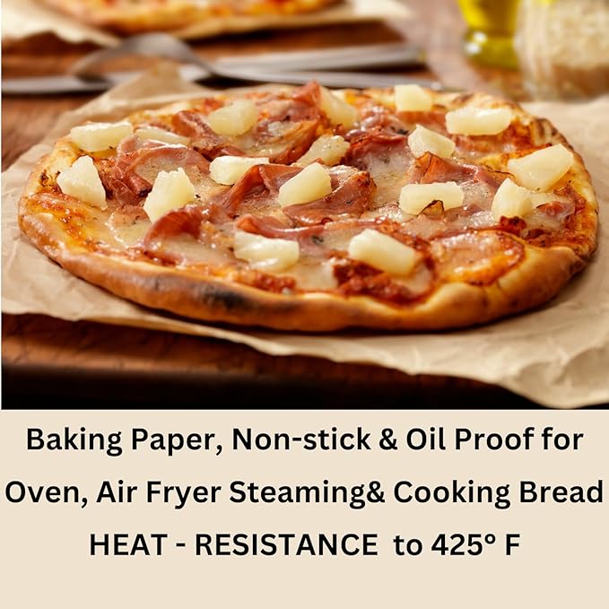 7x7 Inch Natural Parchment Paper Squares 200 Sheets | Made is USA | Worthy Liners Non-Stick Precut Baking Parchment, Perfect for baking and cooking