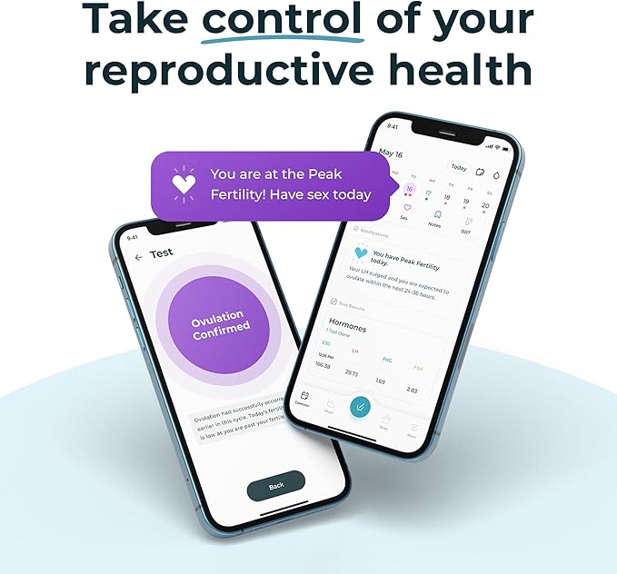 Inito Fertility Monitor & Hormone Tracker for Women | Estrogen, LH, PdG (Urine Metabolite of progesterone), FSH | Track and Confirm Ovulation | Includes 15 Test Strips (iPhone 15 Plus)