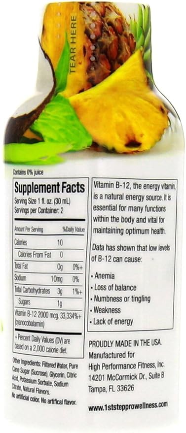 High Performance Fitness B-12 Boost, 12-2oz Bottles