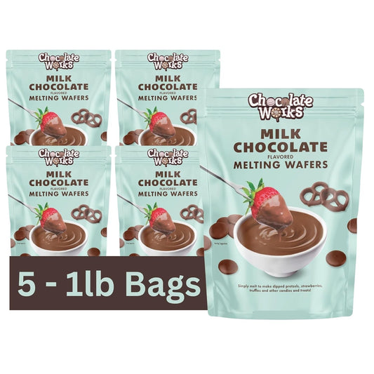 Chocolate Works Melting Chocolate Parent (1.0 lb (Pack of 5), Milk Chocolate)