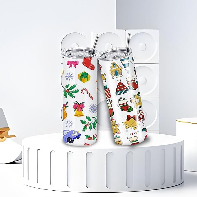 4 Pack 20oz Sublimation Tumblers Bulk With Flat Edge, 20OZ Flat Sublimation Tumbler Blank, Skinny Straight Stainless Steel Blanks Cups with Individual Box (4, 20OZ FLAT EDGE)