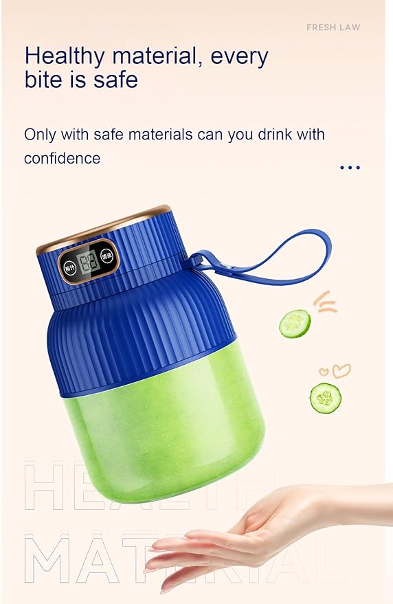 Portable Blender,Portable Blender for Shakes and Smoothies, Personal Size High Speed Blender,21oz USB C Rechargeable Blender for Travel/Picnic/Office/Gym/Sport (BLUE)
