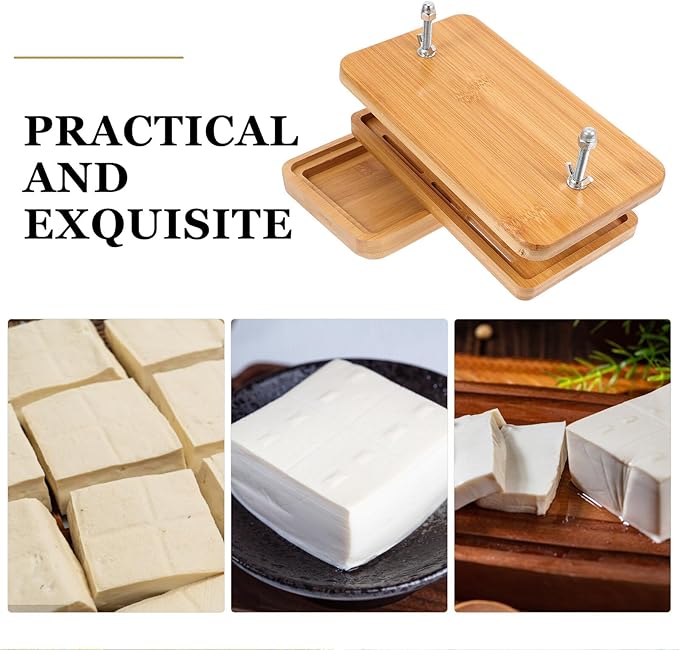 SEWACC Tofu Press Mold with 3-layer Drip Tray Home Tofu Maker Mold 26×15cm for Kitchen Cooking and Soybean Curd Pressing