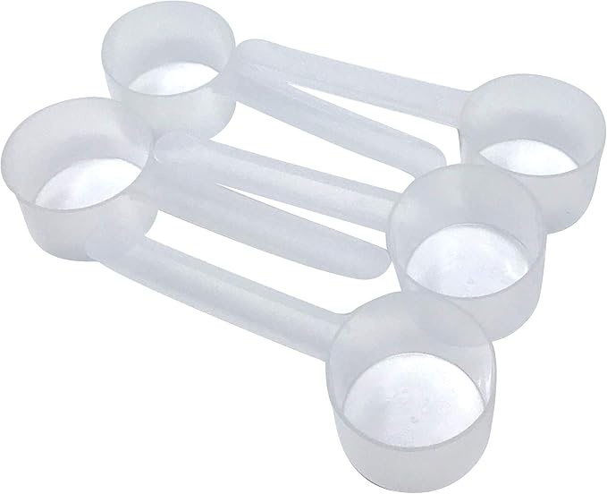 32 mL (32 CC | 1.08 Oz.) Long Handle Scoop for Measuring Coffee, Pet Food, Grains, Protein, Spices and Other Dry Goods (Pack of 5)