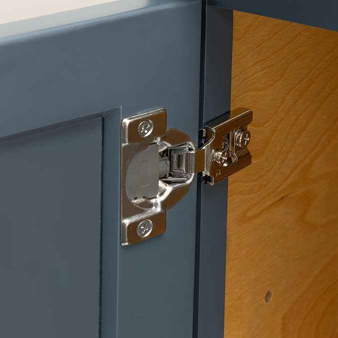 Quicklock RTA (Ready-to-Assemble) 42" Tall Wall Kitchen Cabinets - Shaker Style | 100% Hardwood | Made in America | Soft Close Hardware (Needlepoint Navy, 12''D x 21''W x 42''H)