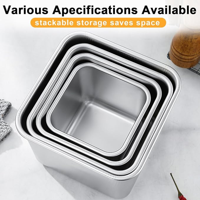 YUPER Stainless Steel Food Storage Containers, Meal Prep Container Sets with Lids, BPA Free, Leak Proof & Airtight, Microwave, Dishwasher, Fridge, Freezer & Oven Safe, 3 Pack (40+67+88OZ)