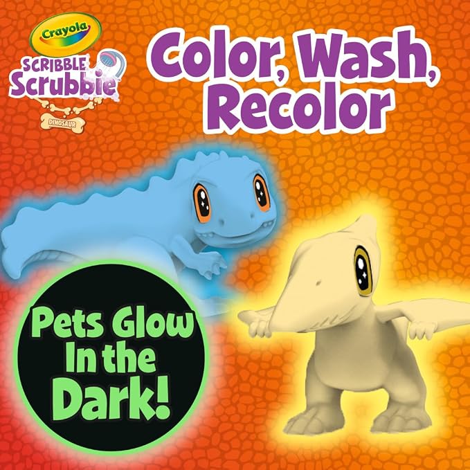 Crayola Scribble Scrubbie Pets Dinosaur Glow Combo Pack, Dinosaur Toys for Kids, Ages 3, 4, 5,