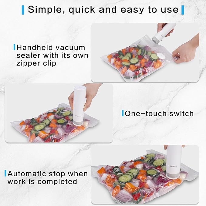 Reusable Vacuum Sealer Bags for Food – 30 Pack BPA-Free Medium (10 x 11 in) Vacuum Storage Bags | Freezer & Microwave Safe | Leak-Proof & Odor-Resistant | Compatible With Many Vacuum Sealers