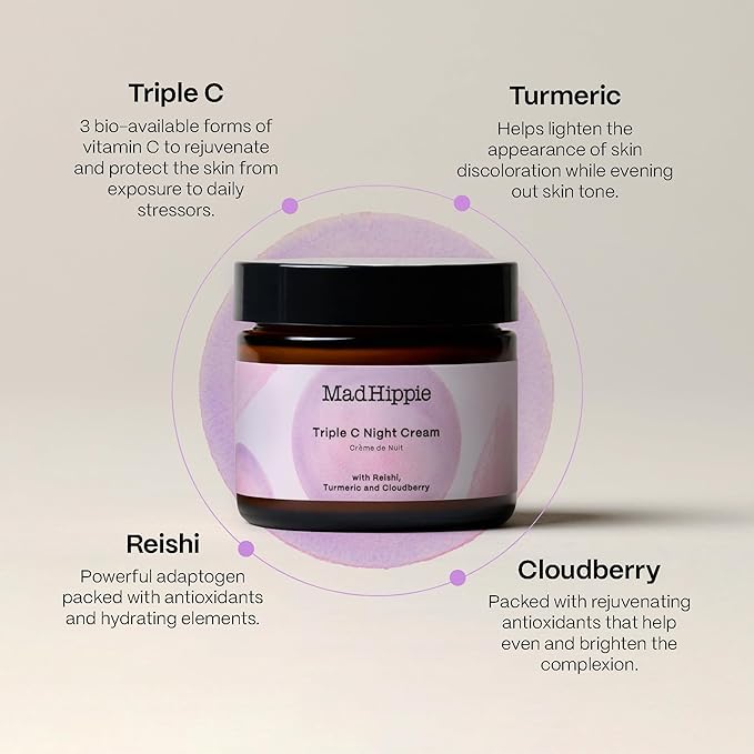 Mad Hippie Skin Brightening Kit – Vitamin C Serum, AHA Exfoliating Peel + Triple C Night Cream, Travel Essentials